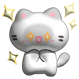 晚安小猫 膨胀版-星星眼
